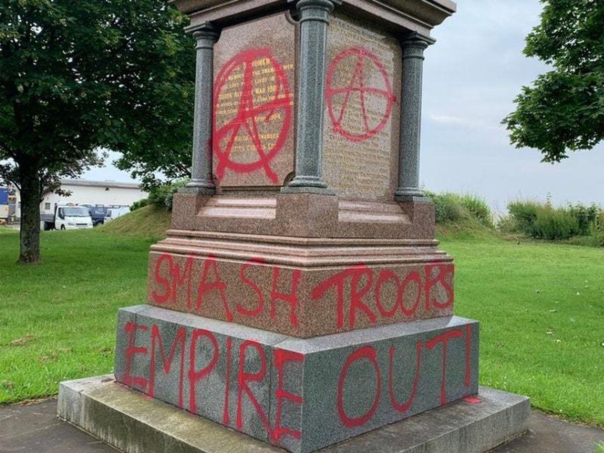 War memorial vandalised in Swansea