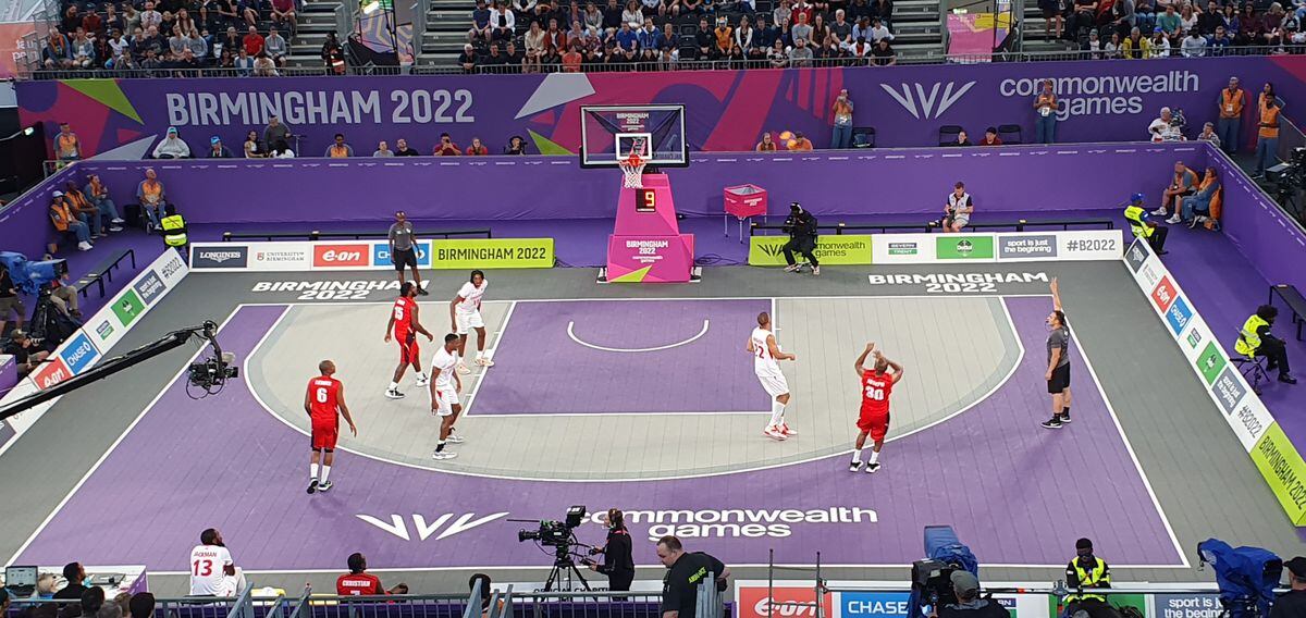 The 3x3 basketball court was a hive of fun for the matches, with England putting on a show against Trinidad and Tobago