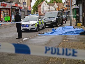 WALSALL COPYRIGHT TIM STURGESS EXPRESS AND STAR 31/05/2023 .Police at the scene of a knife attack on West Bromwich street, Caldmore , Walsall..