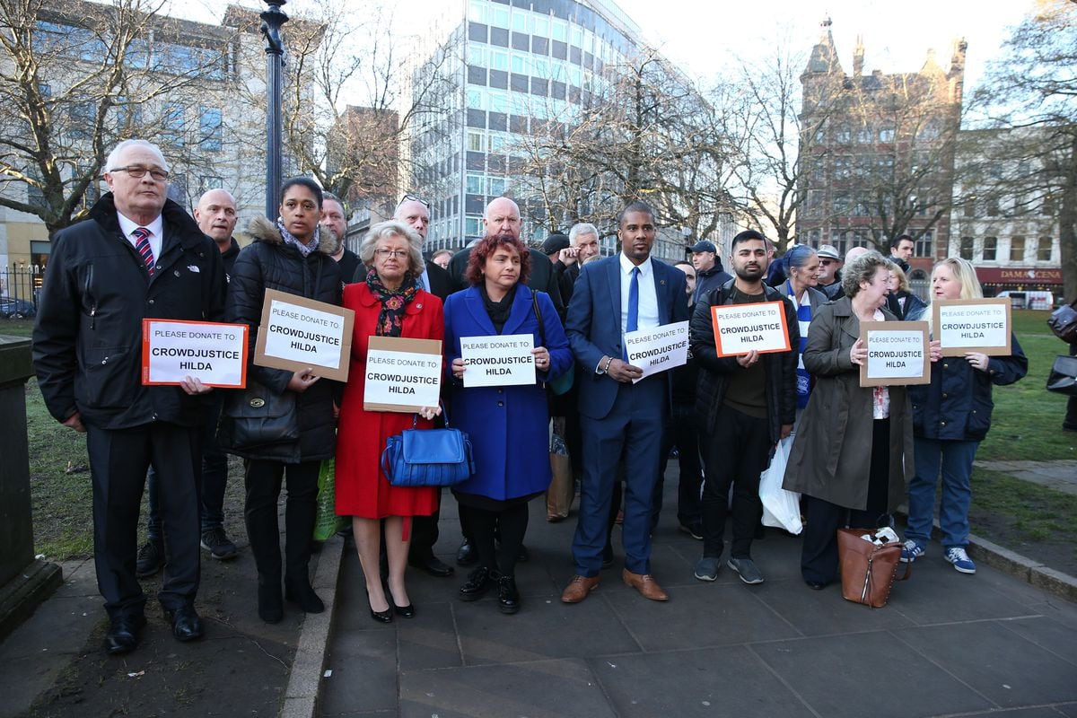 Families associated with the Birmingham pub bombings gathered ahead of the start of the inquest at Birmingham Civil Justice Centre in 2019