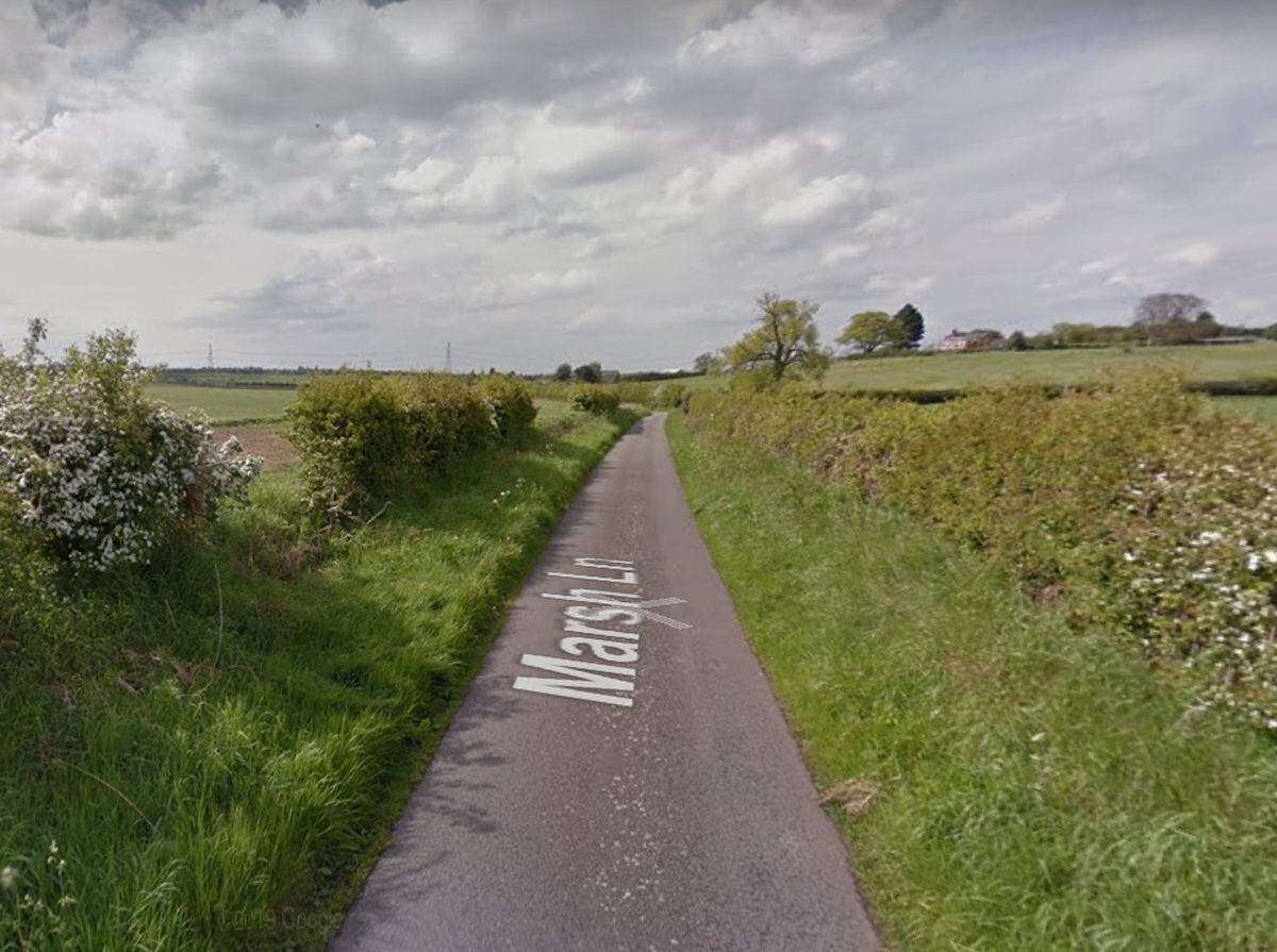 A 16-year-old girl has died after being hit by a van on Marsh Lane in Whittington on Monday. Photo: Google.