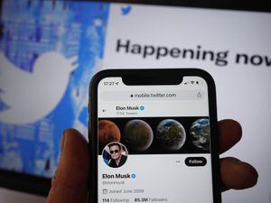 Elon Musk's Twitter account on a smartphone