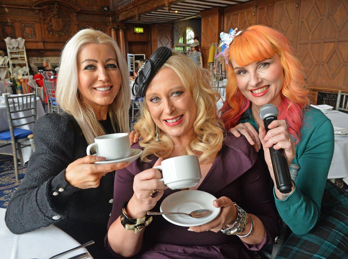 Almost £700 has been raised through vintage afternoon tea at The Mount Hotel. Organisers, Becky Green, Terri Smart-Jewkes and singer Titine Lavoix.