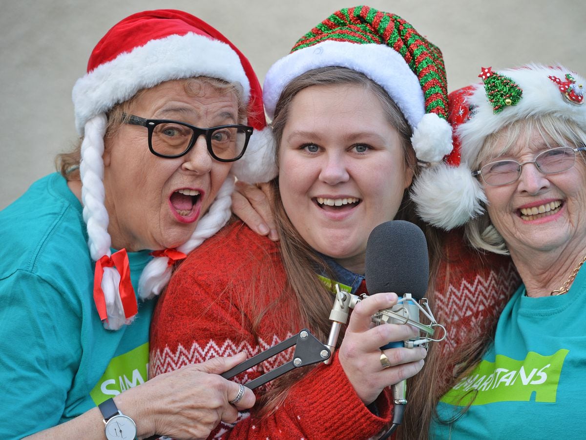 WOLVERHAMPTON  COPYRIGHT TIM STURGESS EXPRESS AND STAR......01/12/2021  W'ton Samaritans have recorded a new single to raise awareness of the services on offer even on Christmas Day to help the troubled and isolated. Pictured left, Nina Oliver-Smith, Jenna Wilkins and Jilly Shearwood....