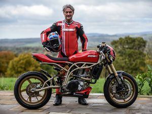 Carl Fogarty with his CCM Foggy Edition Spitfire
