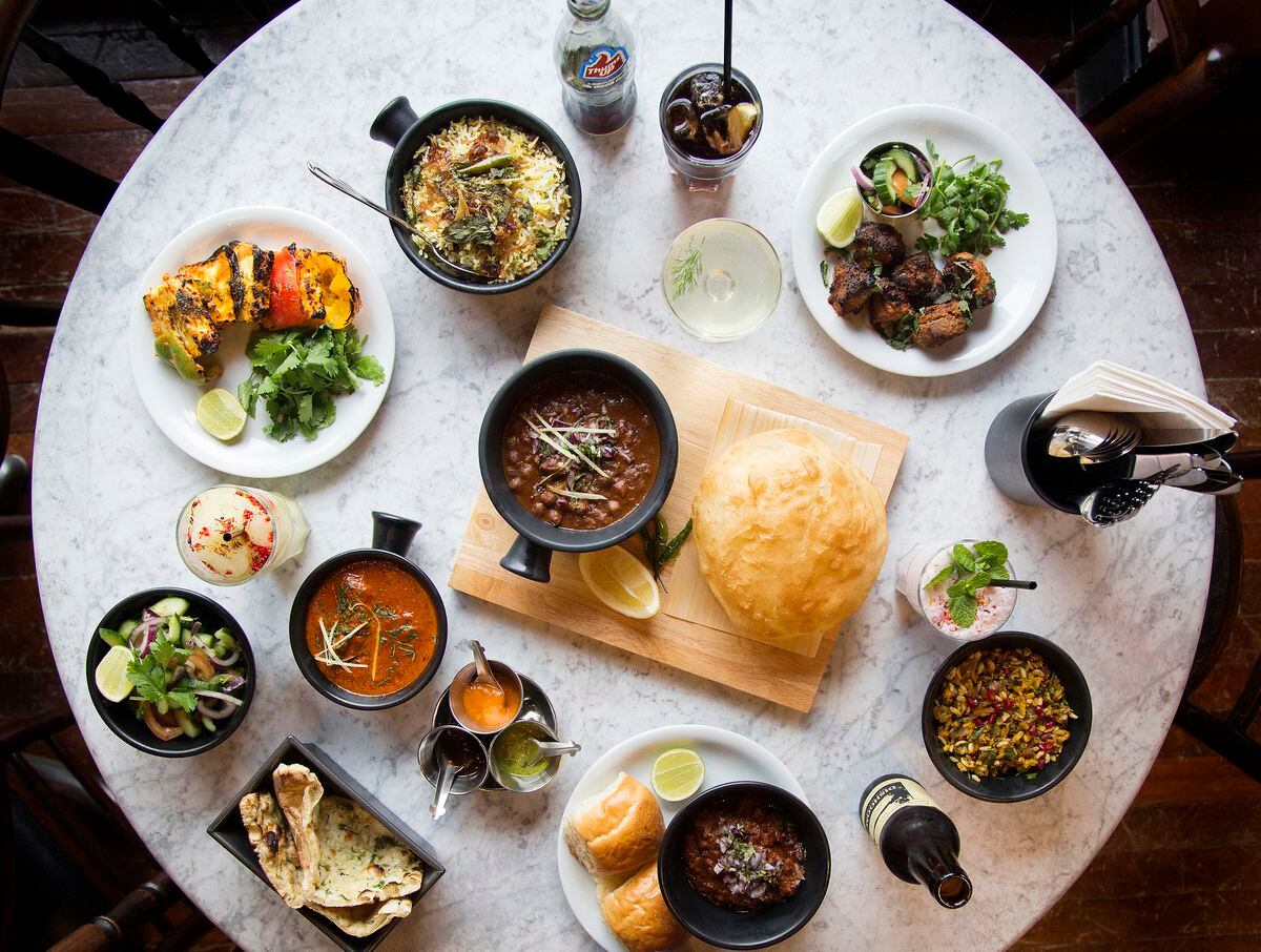 A wide variety of food is available at Dishoom