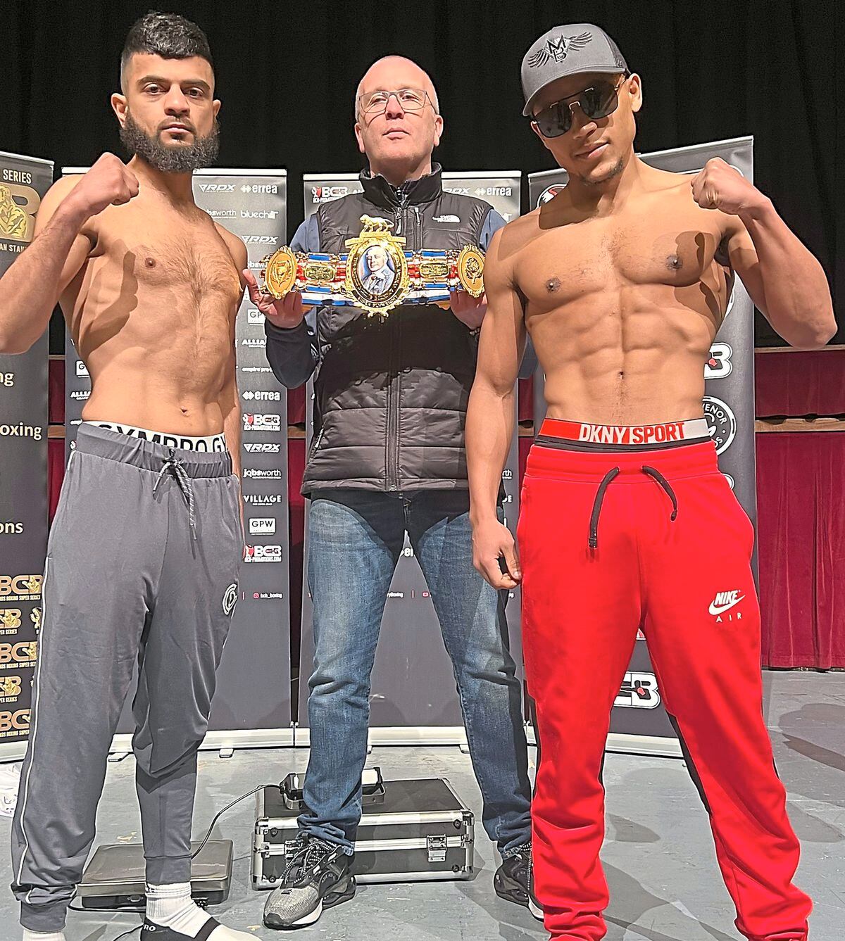 Ijaz Ahmed and Marcel Braithwaite weigh in yesterday afternoon