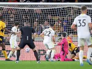 Crazy night: Wolves were at sixes and sevens in the second half – and the balance of the game tipped following the sending off of Raul Jimenez