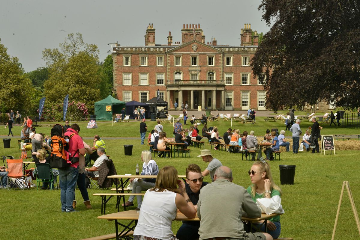 Crowds at the Great British Food Festival at Weston Park