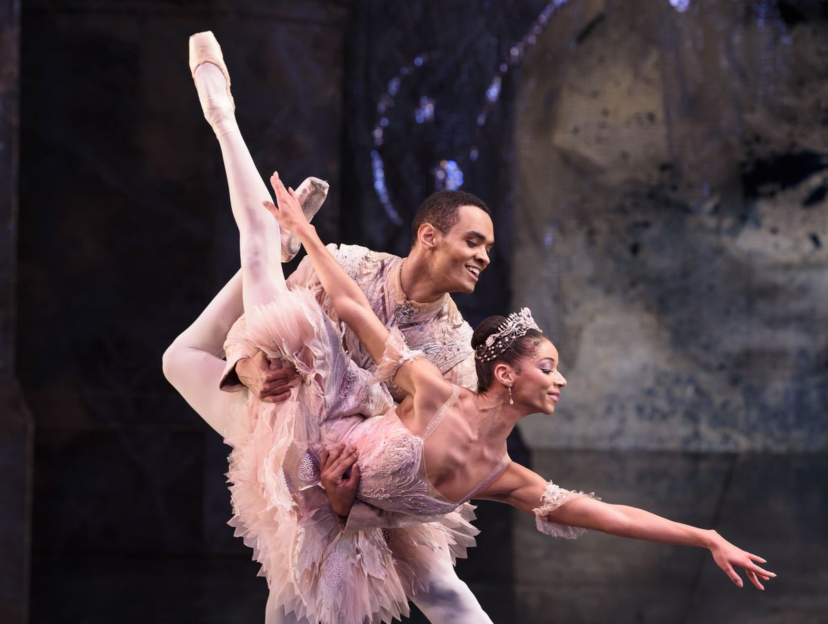 Celine Gittens as the Sugar Plum Fairy and Brandon Lawrence as The Prince. Pic by Bill Cooper.