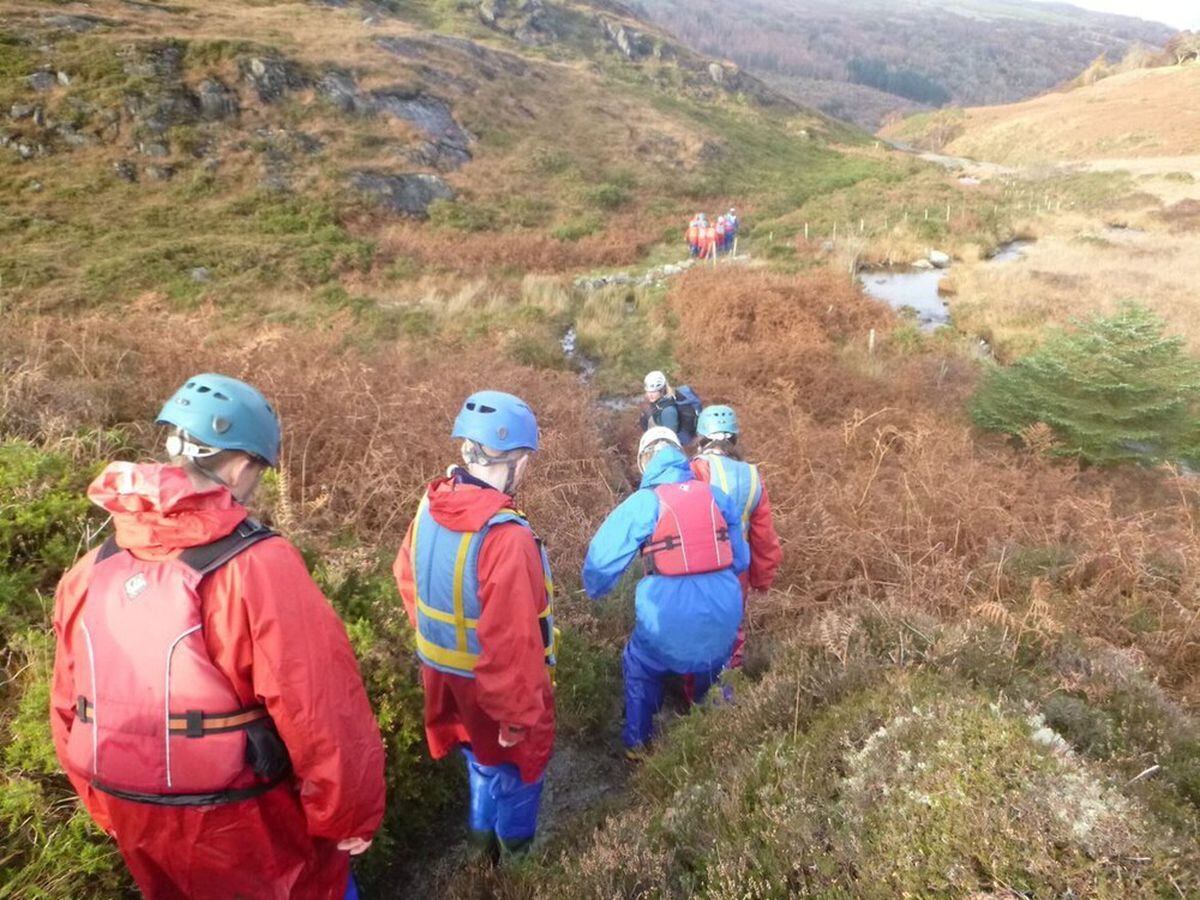Students on a trek at Towers. Photo: Coppice Performing Arts School
