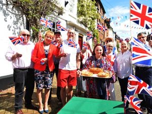 St Mary's Street residents on Sunday celebrating the coronation. Picture Eddie Brown