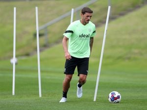 John Swift of West Bromwich Albion at West Bromwich Albion Training Ground on June 24, 2022 in Walsall, England. (Photo by Adam Fradgley/West Bromwich Albion FC via Getty Images).