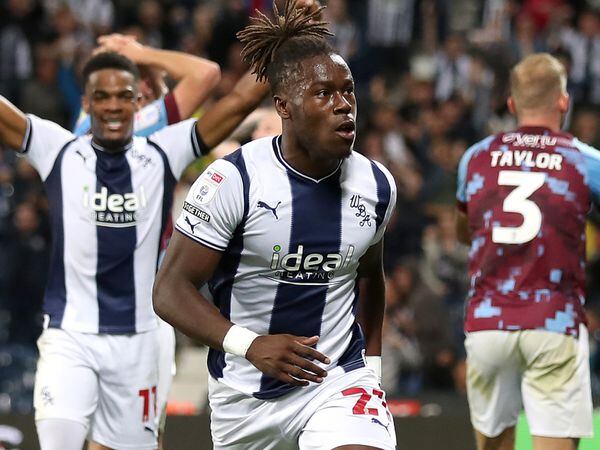 Brandon Thomas-Asante struck the last time Albion and the Clarets met, also on a Friday night in front of the television cameras. (Photo by Adam Fradgley/West Bromwich Albion FC via Getty Images).