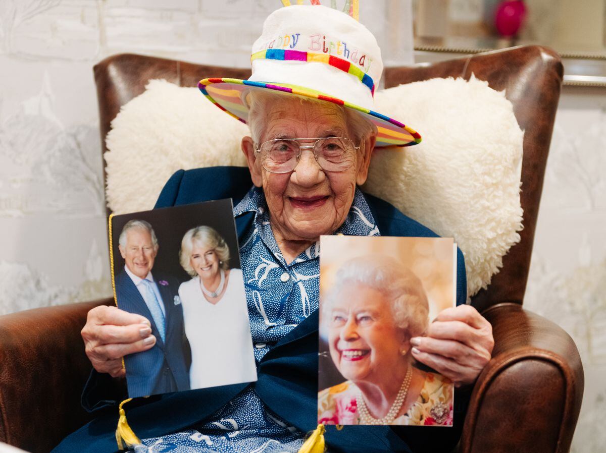 Helen Jackson celebrated her 105th Birthday at Abbey Court Care Home. She is in a unique position where she received a card off the Queen for her 100th Birthday and now a card off the King for her 105th Birthday.