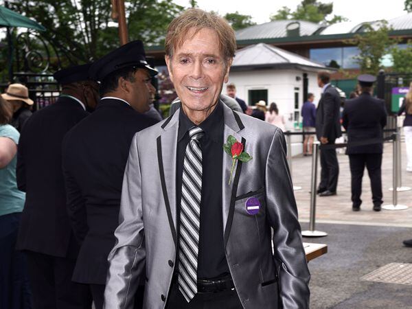 Sir Cliff Richard arrives during day one of the 2022 Wimbledon Championships