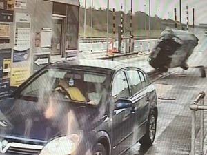 The moment the crash happened on the M6 Toll in Staffordshire