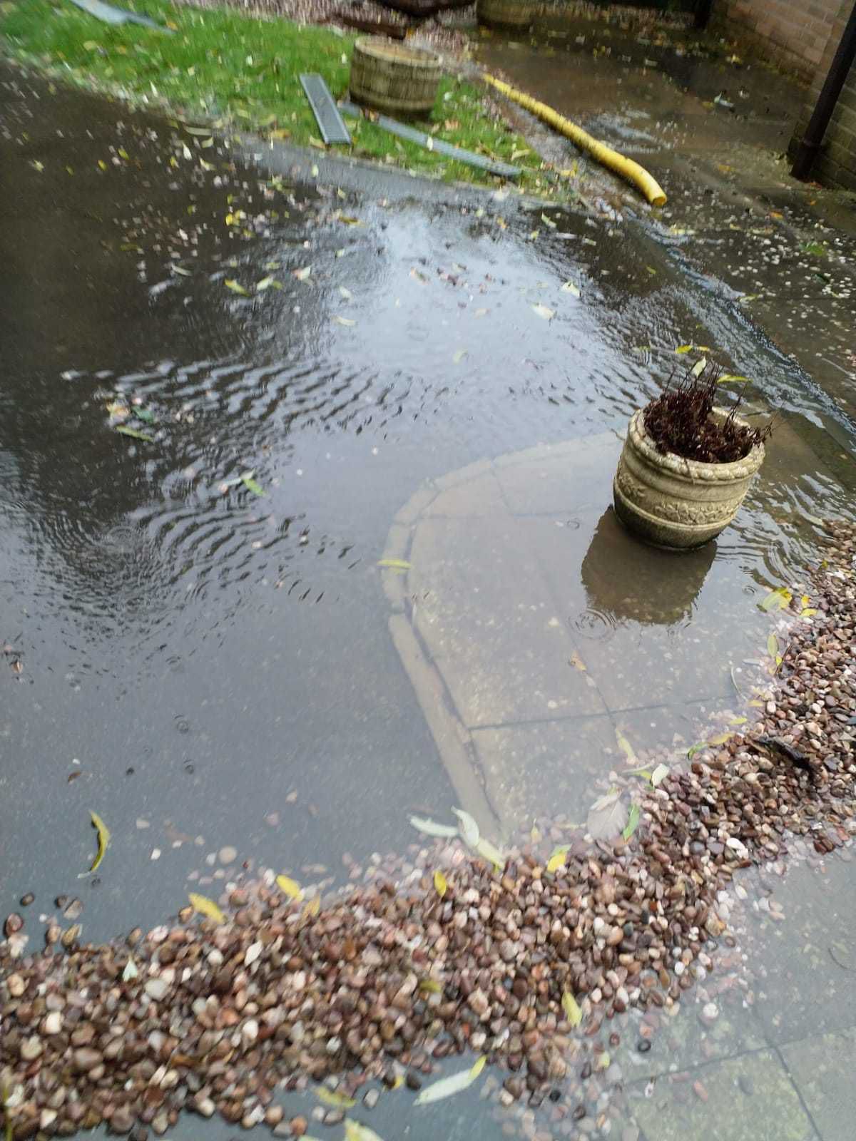 The flooding at one of the homes