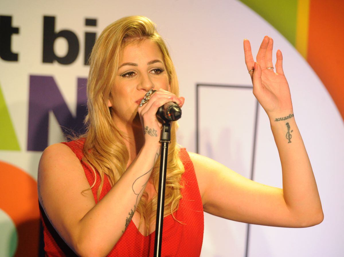 The Voice star Megan Reece performed during the interval