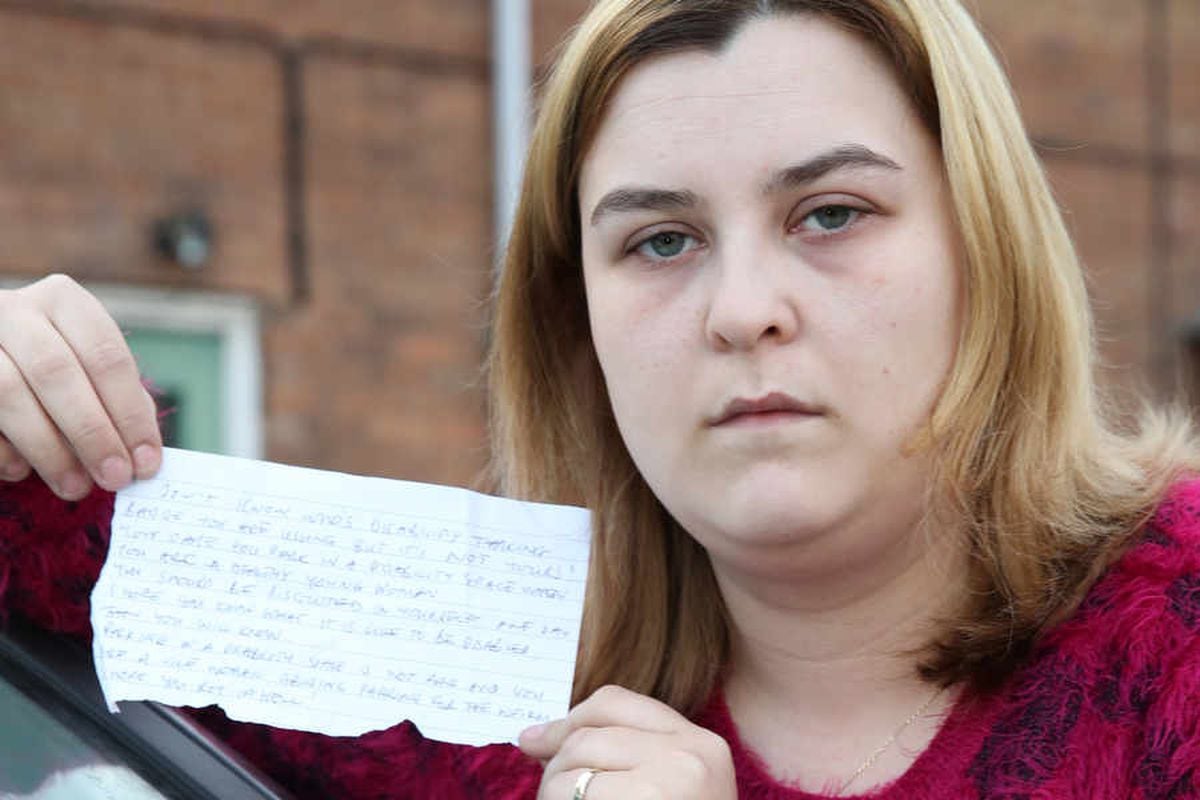 'Rot in Hell' note left to disabled driver