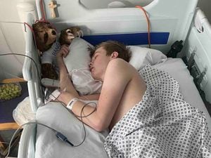 Connor Harper in hospital Photo: Leanne Bayliss/GoFundMe.