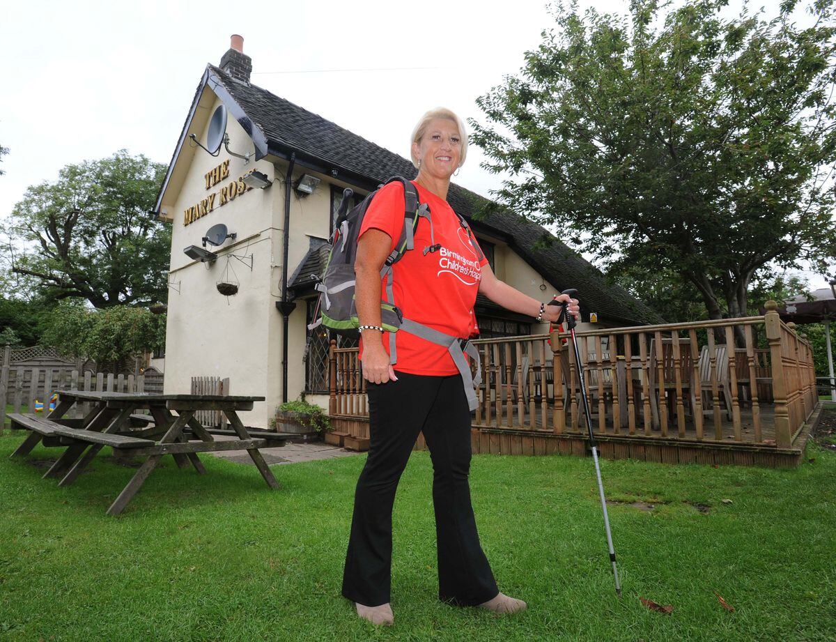 In 2013, landlady Julie Daines took part in a 62-mile walk to raise money for Birmingham Children's Hospital