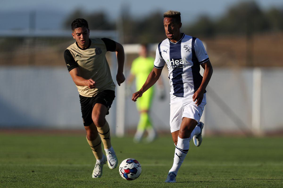 Callum Robinson of West Bromwich Albion on July 4, 2022 in Lagos, Portugal. (Photo by Adam Fradgley/West Bromwich Albion FC via Getty Images).