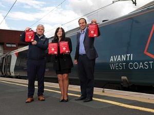 David Whitehouse, from Avanti, Councillor Kieran Casey and Lynne Baird with the new bleed control kits