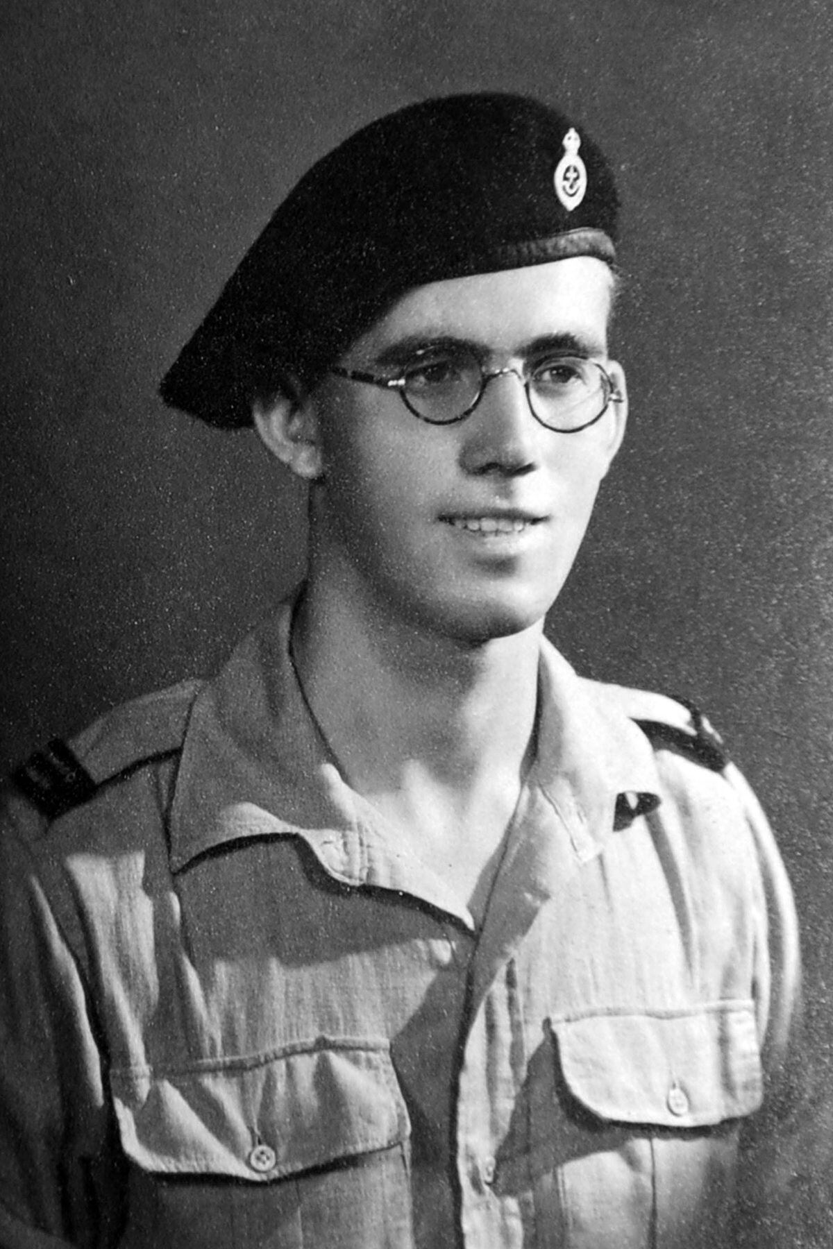 Mr Stevenson in Cairo, aged 18, in 1943