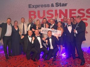 Winners celebrate at the end of the 2022 Express and Star Business Awards  