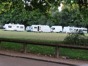 Caravans and other vehicles were spotted at East Park. Photo: David Evans