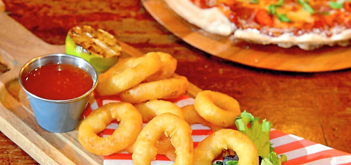 A bit on the side – dishes include a generous portion of onion rings