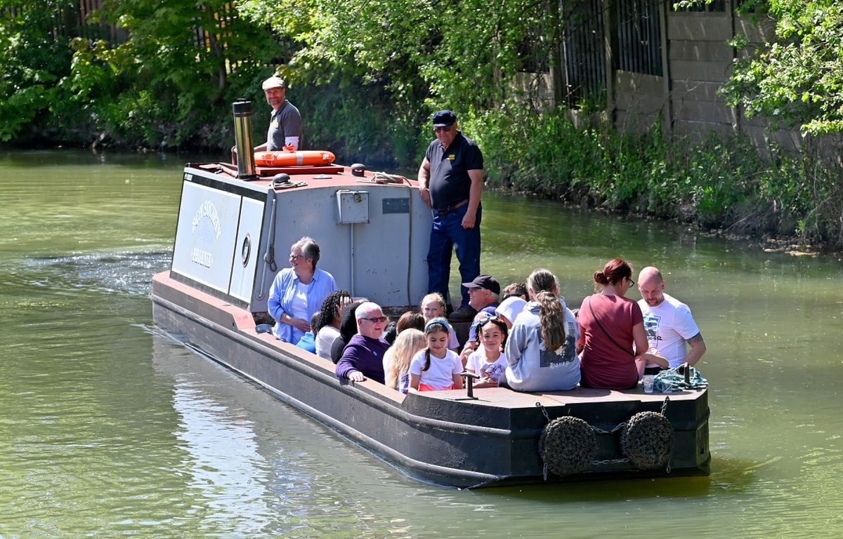 Visitors enjoy a trip in the sunshine