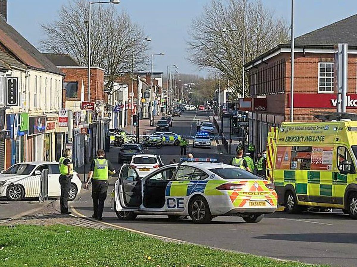 The incident on Brownhills High Street