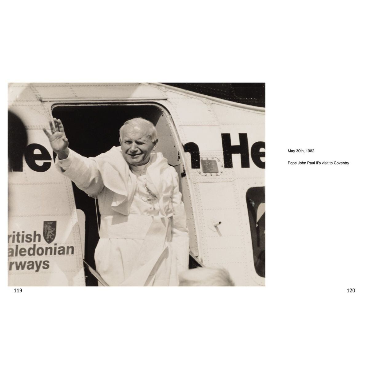 Pope John Paul II arrives in Coventry in 1982
