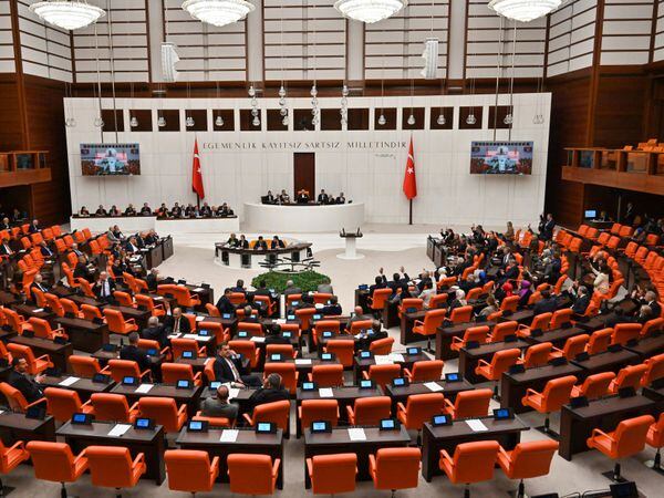 Turkish legislators vote in favour of Finlandâs bid to join Nato at the parliament in Ankara