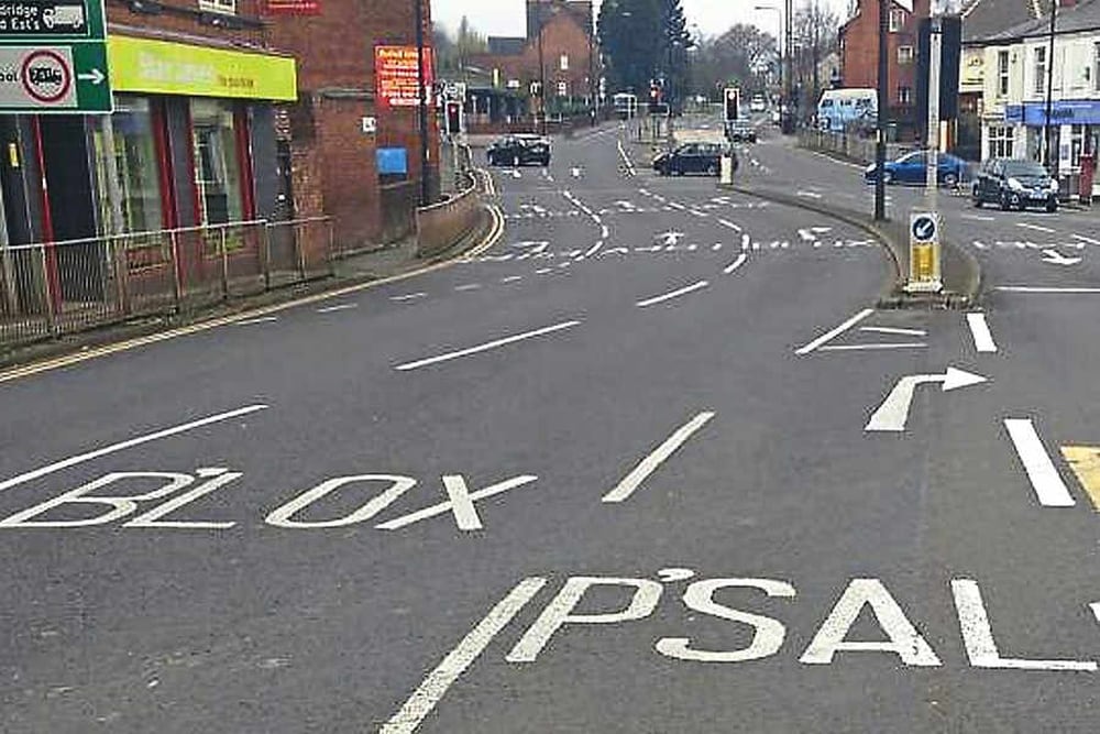 Rude Bloxwich Road Markings Raise A Smile Express Star