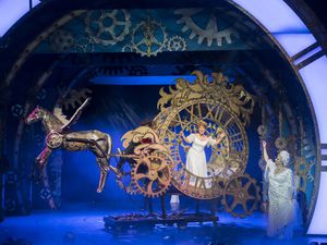 The panto provided a large and vivid set as part of the show. Photo: Robin Savage