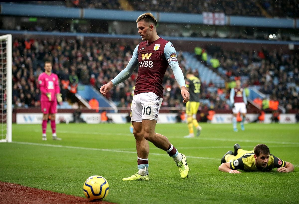 Aston Villa's Jack Grealish appears dejected during the Premier League match at Villa Park (Nick Potts/PA Wire)