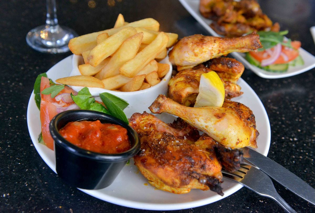 Grilled Baby Chicken and Chips