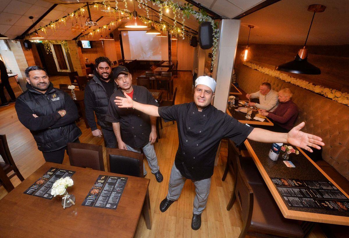 Jubilee House co-owners Bulla Dhillon and Gully Singh with chefs Madhav Adhikari and Vinod Goutam