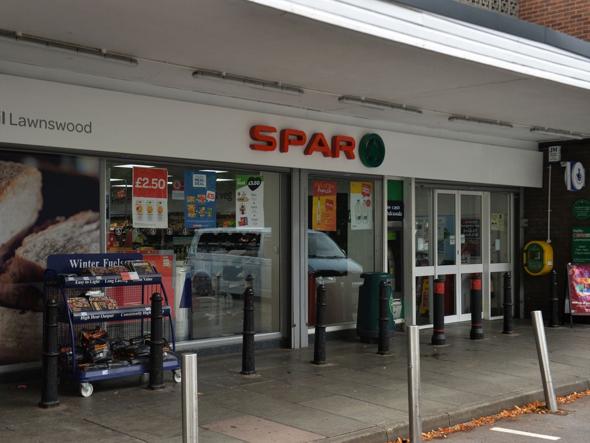 The Spar shop on Lawnswood Road in Wordsley was raided by armed robbers