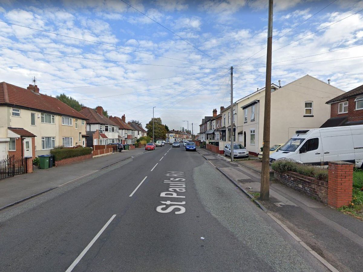 St Paul's Road in Smethwick was closed off for around an hour after the incident. Photo: Google