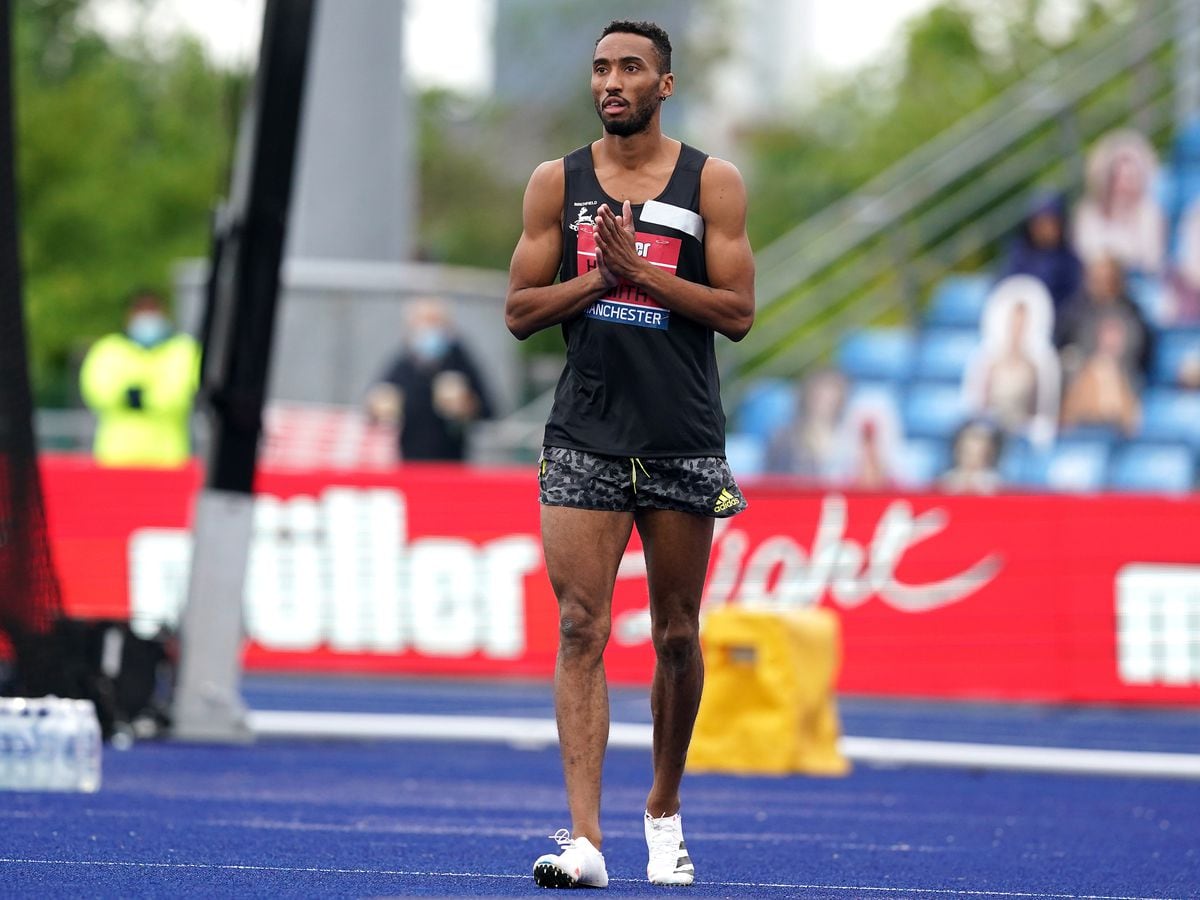 Matthew Hudson-Smith in the men's 400m heats during day one of the Muller British Athletics Championships at Manchester Regional Arena. Picture date: Friday June 25, 2021..