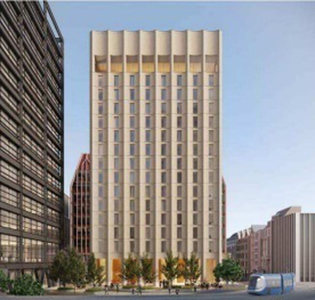 An artist's impression of how the hotel in Paradise Circus could look. Photo: Birmingham City Council 