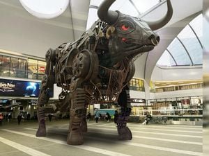 The bull is set to find a new home inside Grand Central at Birmingham New Street station