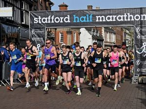 The hooter goes and they are off in the Stafford Half-Marathon