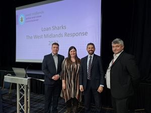 Left to right: Sean Lynch (CEO of Citysave Credit Union), Cath Wohlers (IMLT Liaise Team manager), Assistant Police & Crime Commissioner Tom McNeil and Tony Quigley (head of the IMLT)
