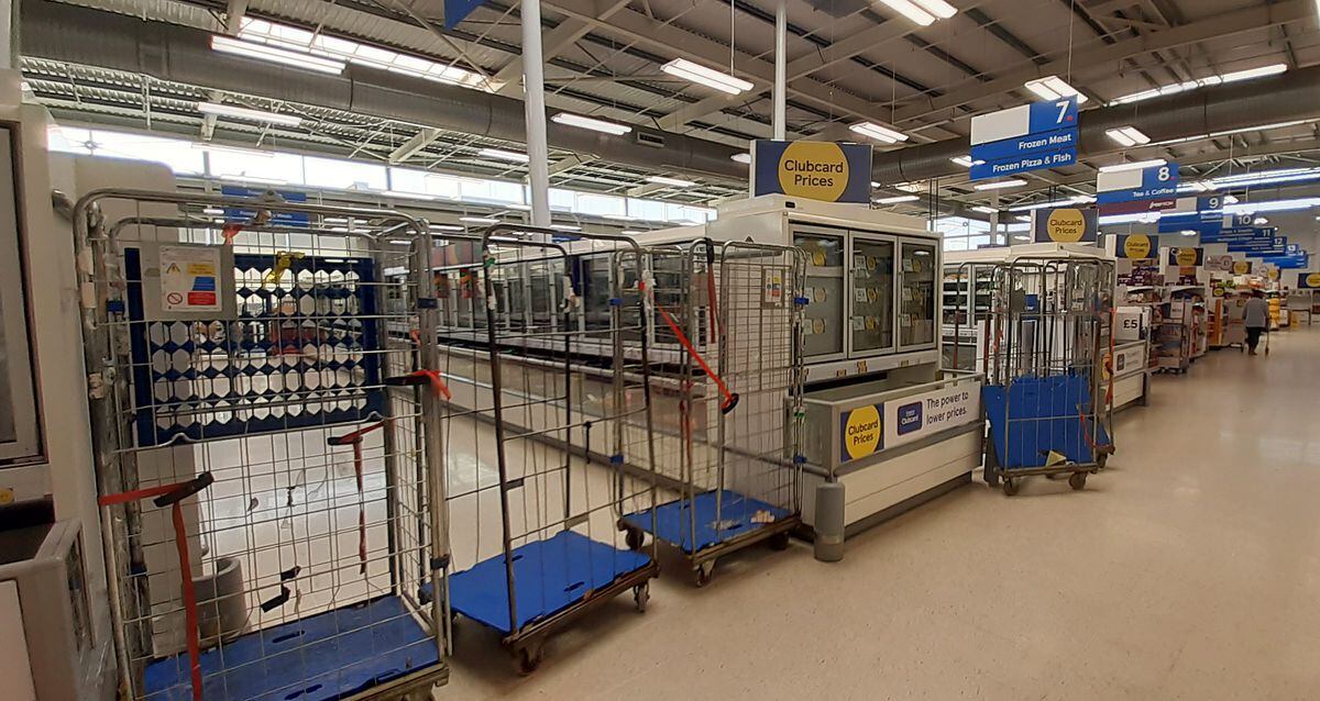 All freezers and fridges in Tesco, Walsall, have broken due to the extreme heat