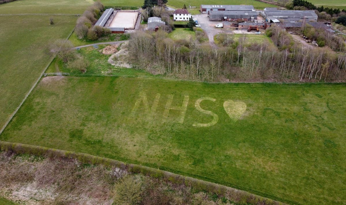 A message to the NHS near Barr Beacon in Walsall